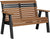 4' Poly Plain Rollback Bench