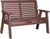 4' Poly Plain Rollback Bench