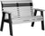 4' Poly Plain Rollback Bench
