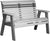 4' Poly Plain Rollback Bench