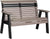 4' Poly Plain Rollback Bench